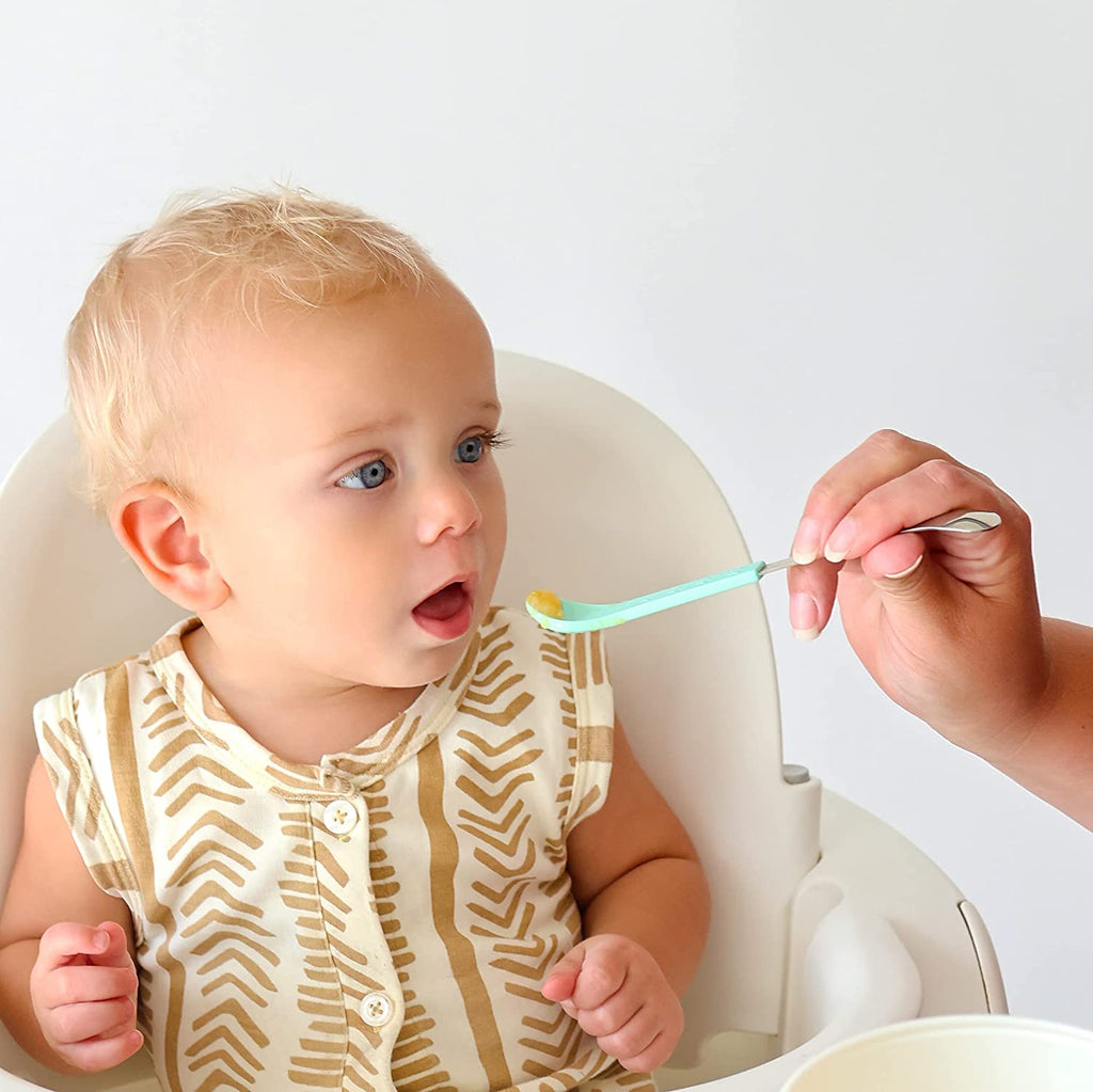 2-in-1 Silicone & Stainless Steel Feeding Spoons (3 Pack)